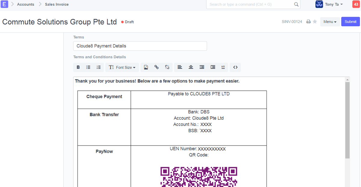 paynow sales invoice paynow sales invoice