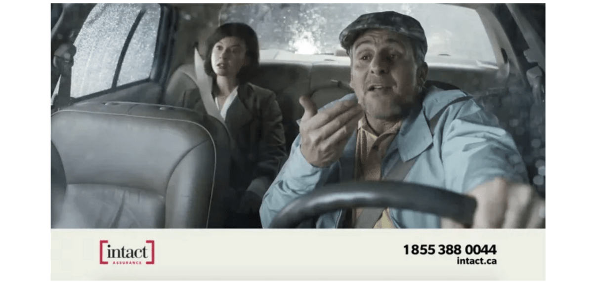 Patrick Huard’s taxi driver character lights up Intact Assurance ads. Patrick Huard’s taxi driver character lights up Intact Assurance ads.