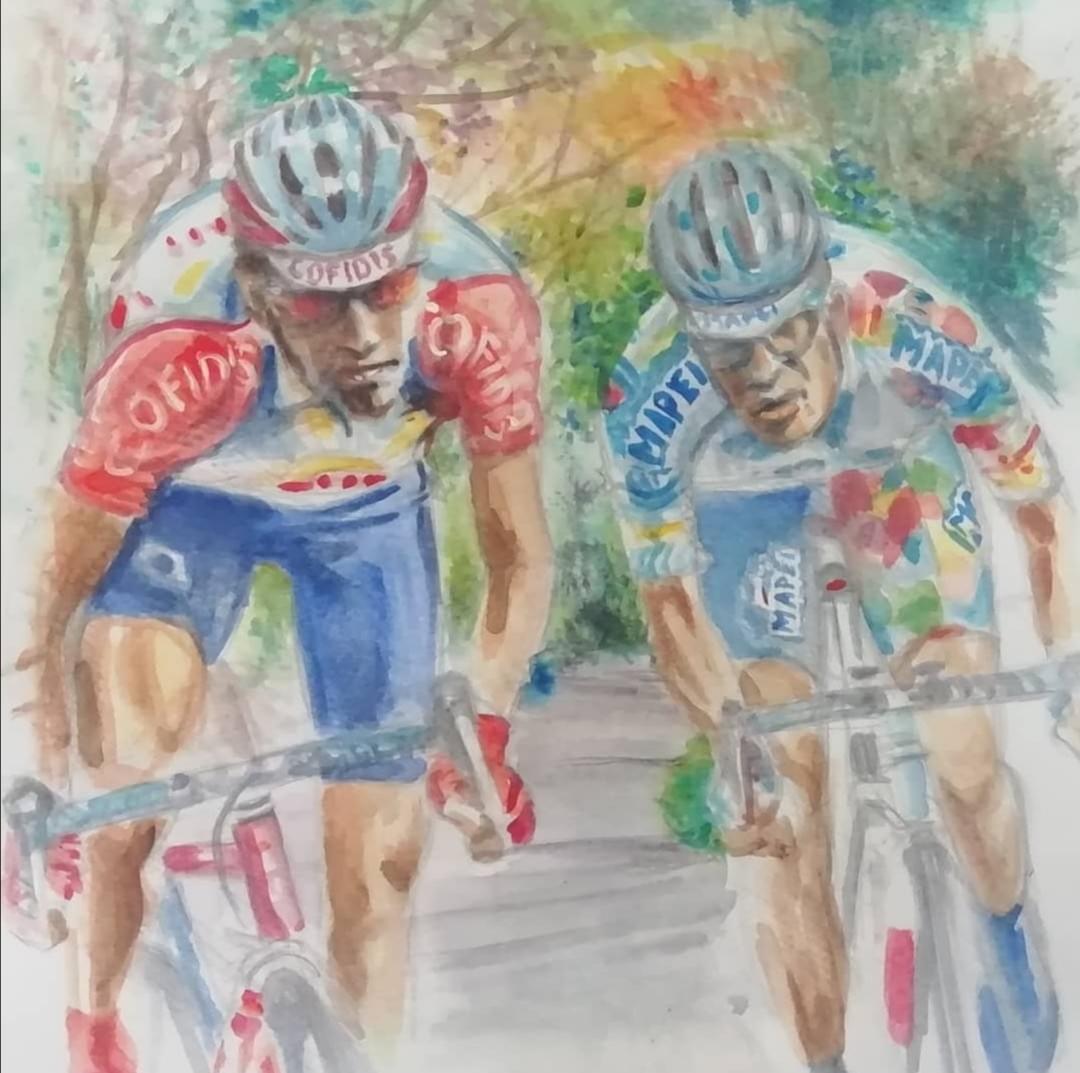 VDB in een episch titanenduel met Bartoli op de flanken van La Redoute, LBL 1999. VDB in een episch titanenduel met Bartoli op de flanken van La Redoute, LBL 1999.