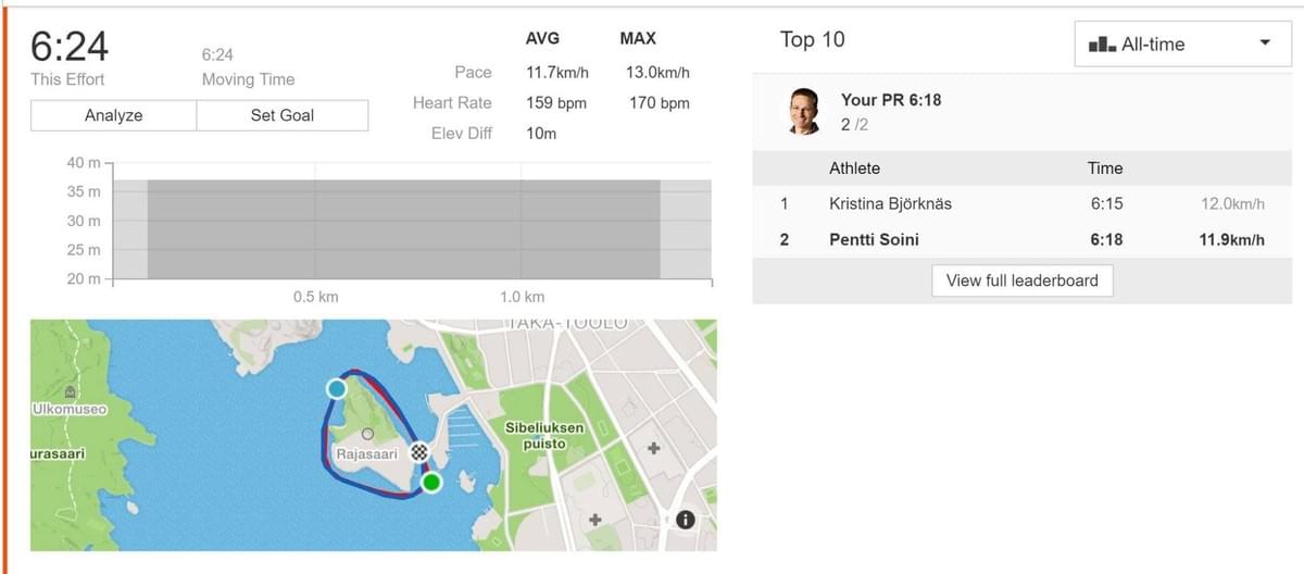 We created a strava segment of the rowing race route We created a strava segment of the rowing race route