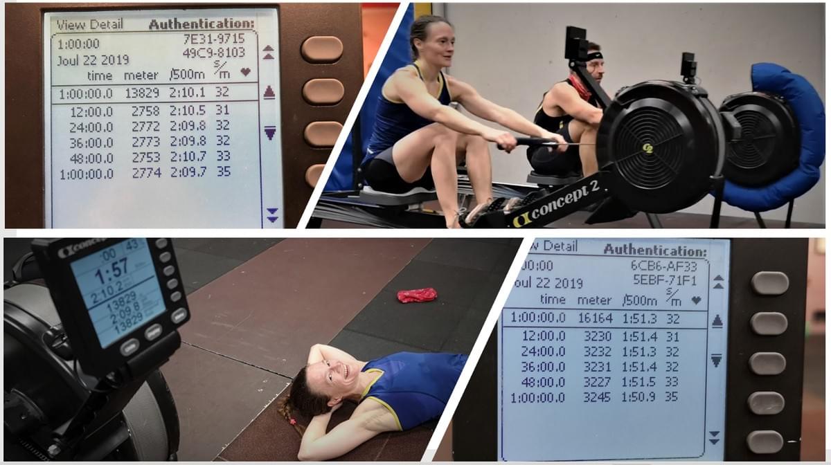 60minutes of rowing side by side with the same rate. Good training and good feeling :-) 60minutes of rowing side by side with the same rate. Good training and good feeling :-)