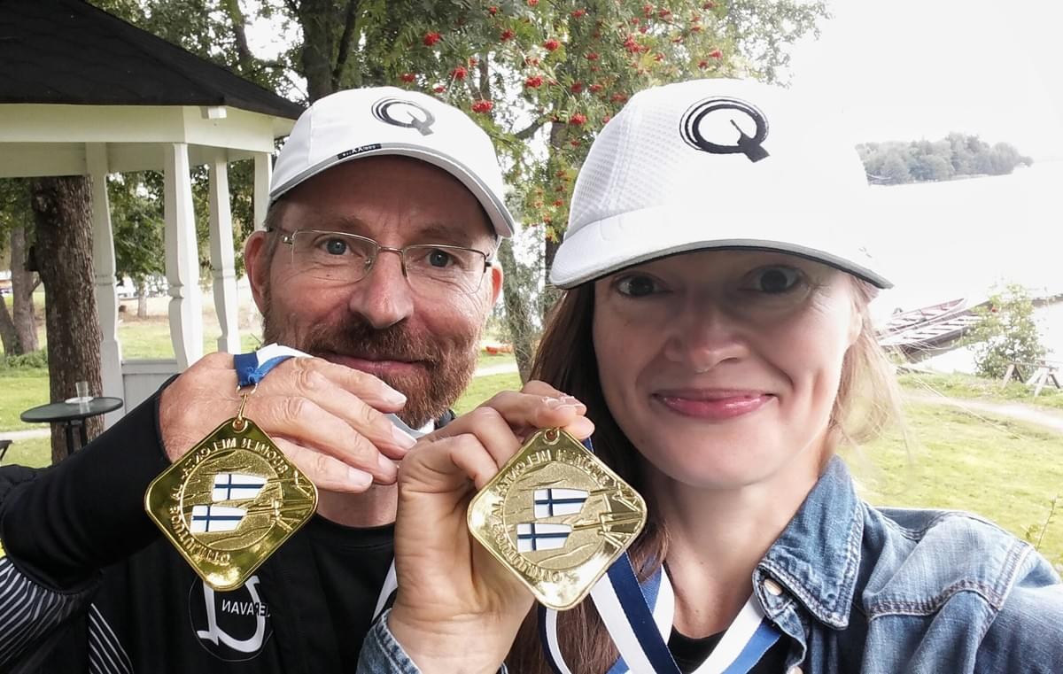Finnish Championship Gold from rowing the 10km race Finnish Championship Gold from rowing the 10km race