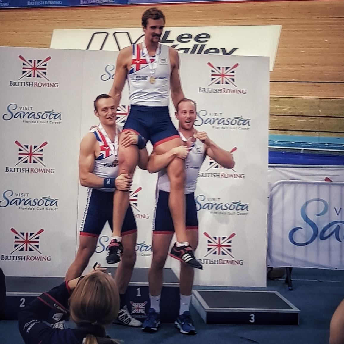 GB Rowing with Adam Neil, Tom Jeffery, and Matthew Rossiter took the BRIC medals at Men Open 2000m GB Rowing with Adam Neil, Tom Jeffery, and Matthew Rossiter took the BRIC medals at Men Open 2000m