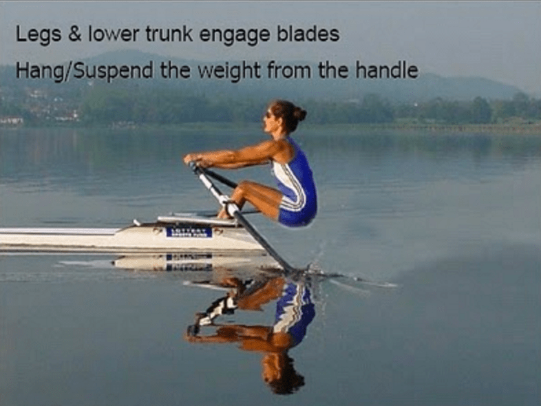 British Rowing Technique: Hang the weight from the handle British Rowing Technique: Hang the weight from the handle