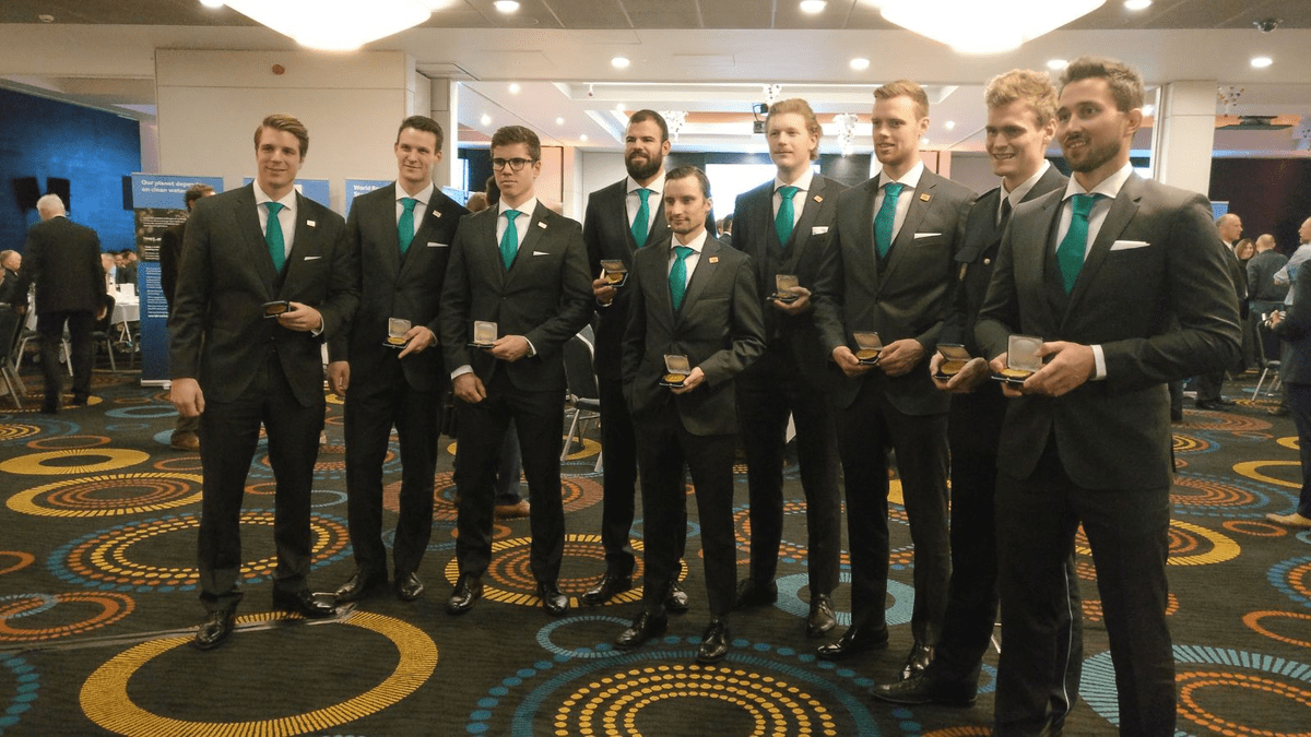 The German M8 crew won the award for the best male crew The German M8 crew won the award for the best male crew