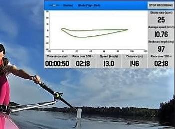 Stroke angles in real time, every stroke (here = 97deg) Stroke angles in real time, every stroke (here = 97deg)