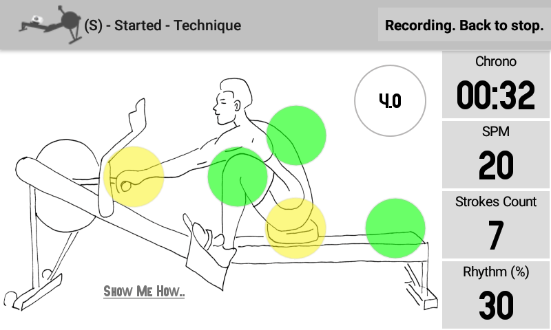 Instant feedback on rowing technique: the most important rhythm and style metrics Instant feedback on rowing technique: the most important rhythm and style metrics