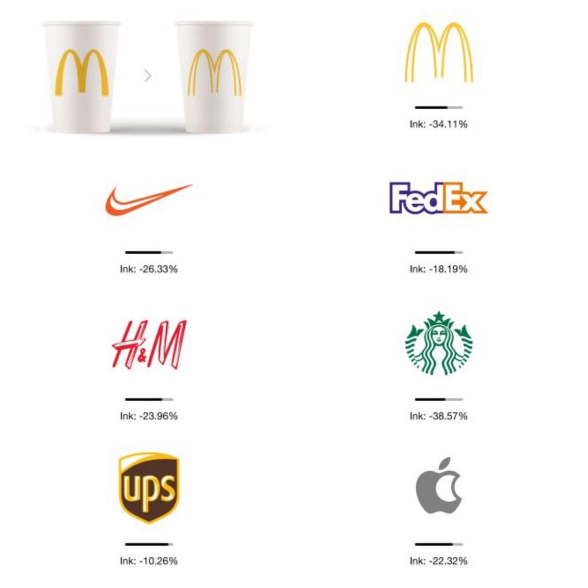 Preview of logos with less ink Preview of logos with less ink