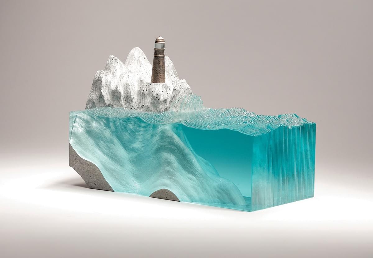 Glass wave sculpture lighthouse 4 Glass wave sculpture lighthouse 4