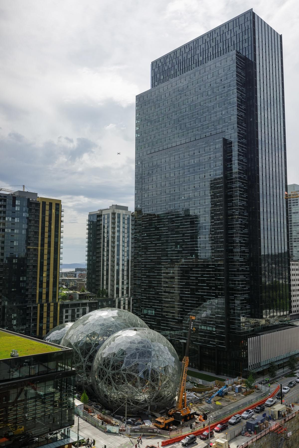 Plant-filled spheres open at Amazon headquarters in Seattle Plant-filled spheres open at Amazon headquarters in Seattle