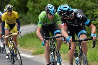 Géraint Thomas, emmenant Chris Froome lors de la dernière étape du Dauphiné (2014 - Photo L'Equipe) Géraint Thomas, emmenant Chris Froome lors de la dernière étape du Dauphiné (2014 - Photo L'Equipe)