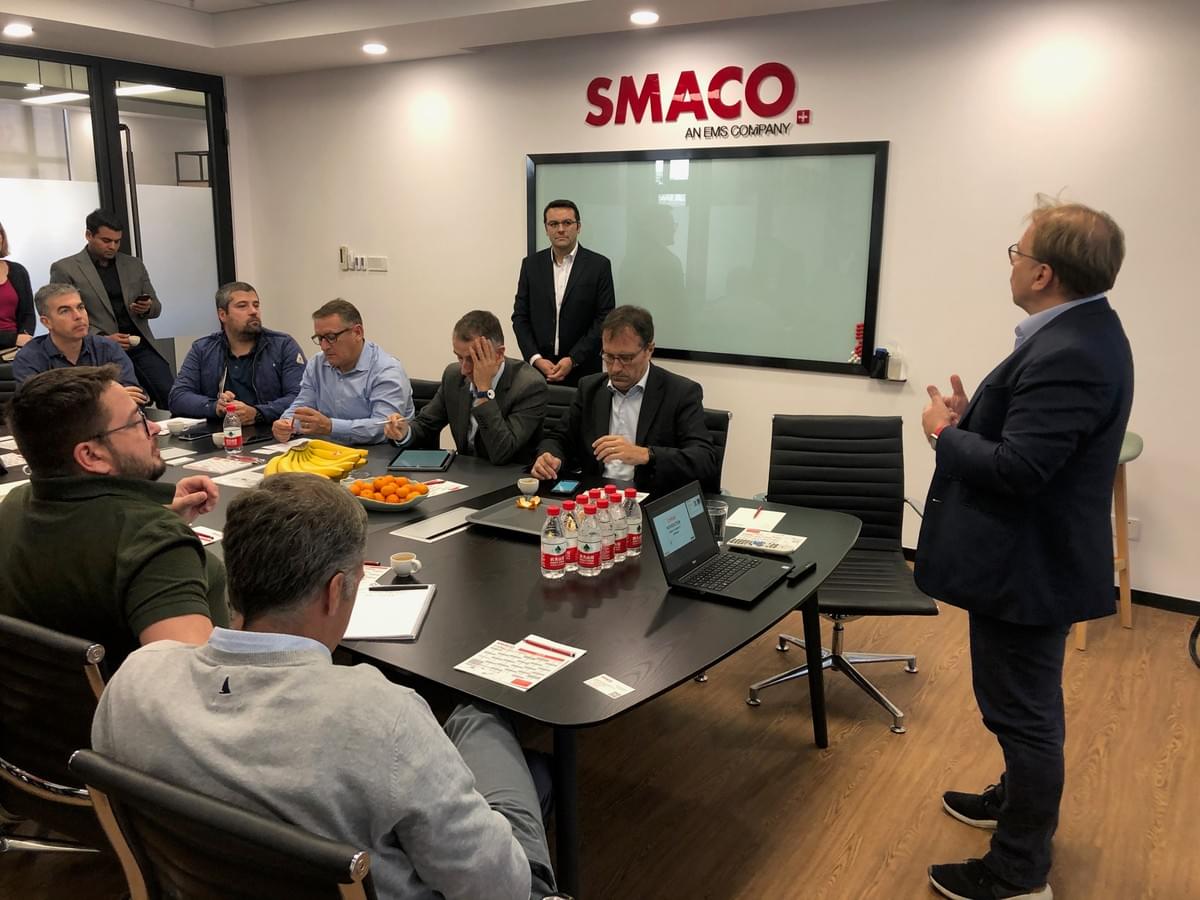 We had the opportunity to visit SMACO from the EMS Group workshop in HangZhou thanks to Thomas Yulzari and Milad Nouri from YOO Sourcing We had the opportunity to visit SMACO from the EMS Group workshop in HangZhou thanks to Thomas Yulzari and Milad Nouri from YOO Sourcing