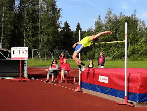 197 cm, nytt personligt rekord i Nedervetil 19.6.2019 197 cm, nytt personligt rekord i Nedervetil 19.6.2019