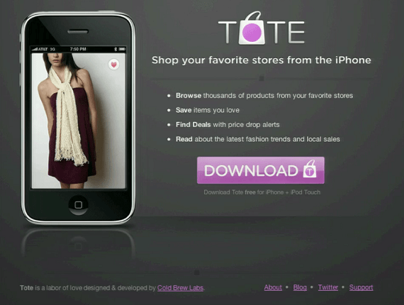 Image de l'application Tote, ancêtre de l'application Pinterest Image de l'application Tote, ancêtre de l'application Pinterest