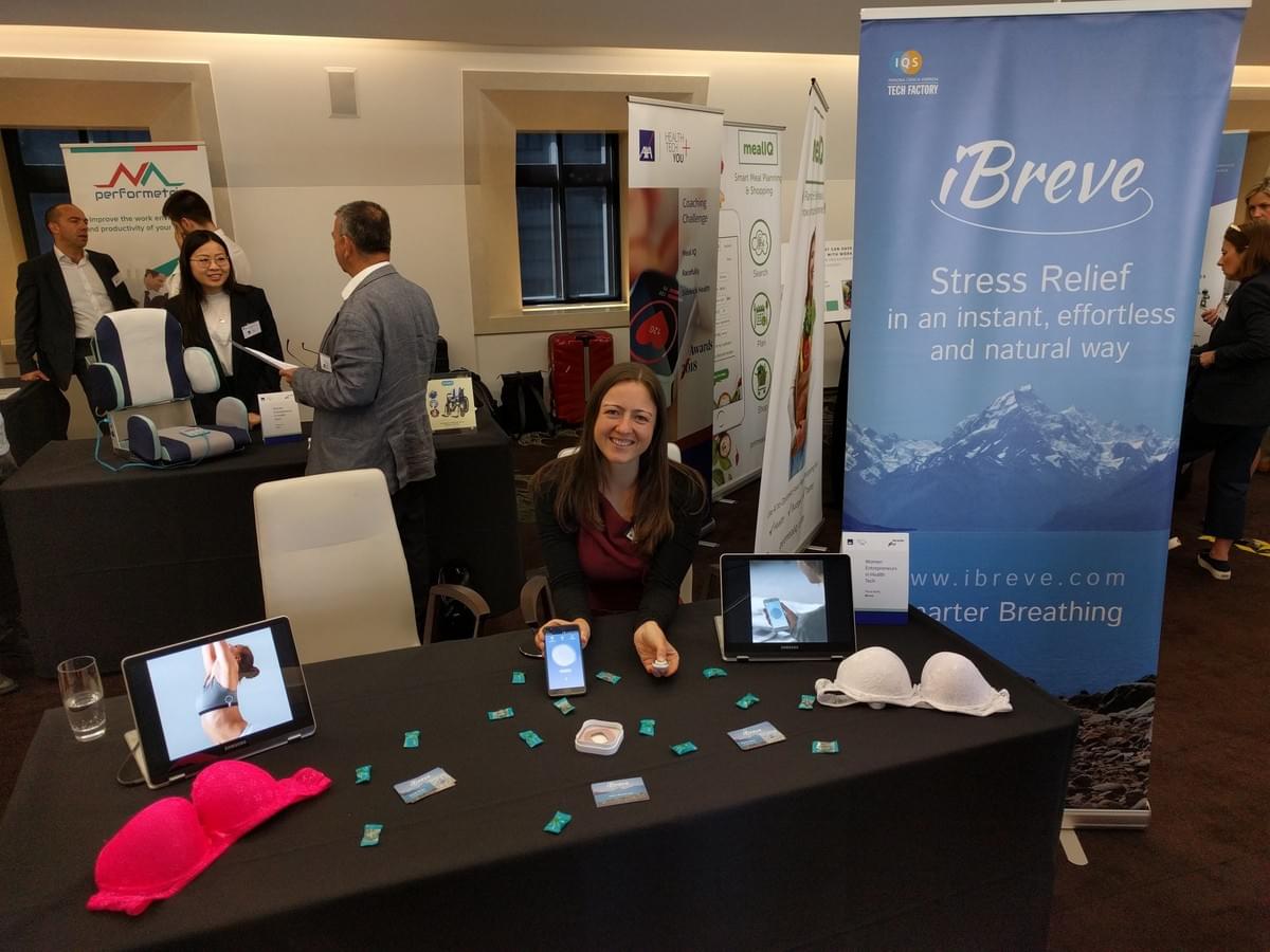 Flavia showcasing iBreve in London at the AXA Health Tech & You Awards Flavia showcasing iBreve in London at the AXA Health Tech & You Awards
