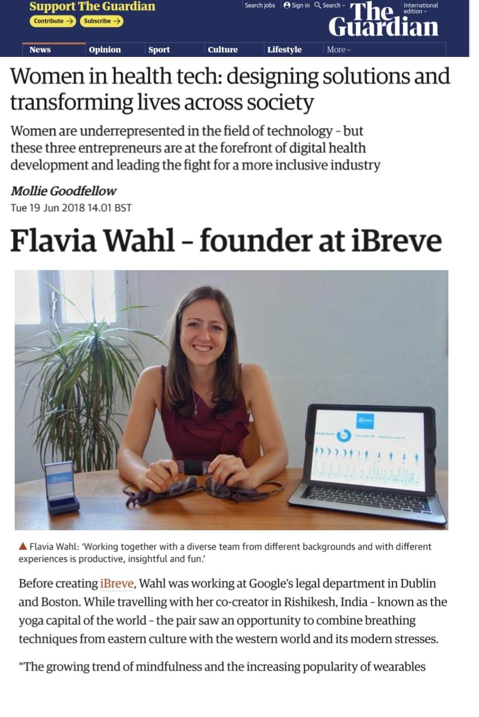 The Guardian interviews iBreve as part of the AXA Health Tech & You Awards in London The Guardian interviews iBreve as part of the AXA Health Tech & You Awards in London
