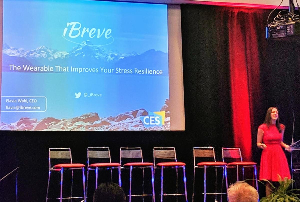 iBreve on stage at CES in Las Vegas iBreve on stage at CES in Las Vegas