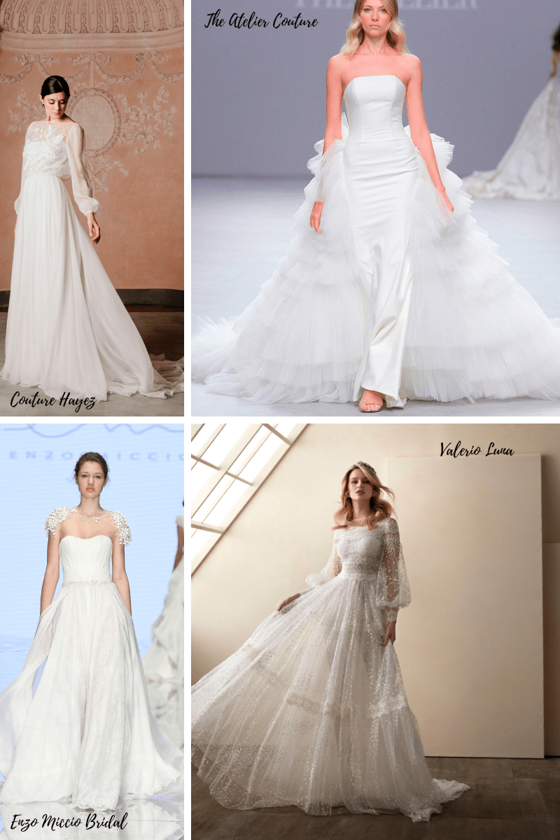 nr 4 abiti da sposa dalle collezioni 2020 di Couture Hayez, The Atelier Couture, Enzo Miccio e Valerio Luna nr 4 abiti da sposa dalle collezioni 2020 di Couture Hayez, The Atelier Couture, Enzo Miccio e Valerio Luna