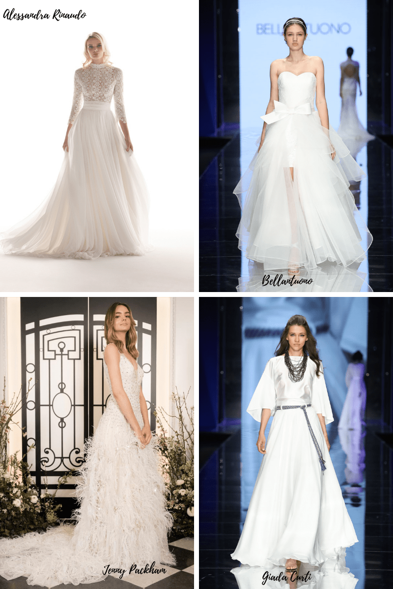 nr 4 abiti da sposa dalle collezioni 2020 di Alessandra Rinaudo, Bellantuono, Jenny Packham e Giada Curti nr 4 abiti da sposa dalle collezioni 2020 di Alessandra Rinaudo, Bellantuono, Jenny Packham e Giada Curti