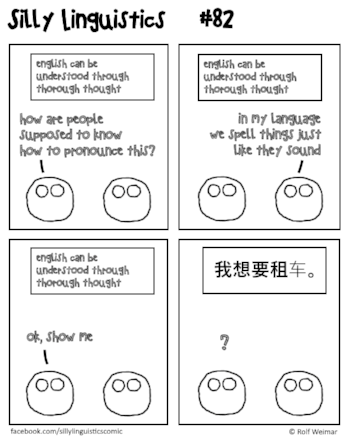 Two people debating about the difference between Englisch and Mandarin Chinese. Two people debating about the difference between Englisch and Mandarin Chinese.