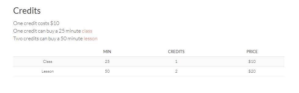 Image Showing Credit System from TutorMandarin to Learn Chinese Online Image Showing Credit System from TutorMandarin to Learn Chinese Online
