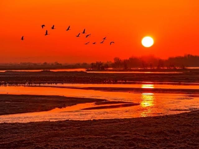 アメリカ ネブラスカ州の夕日 アメリカ ネブラスカ州の夕日