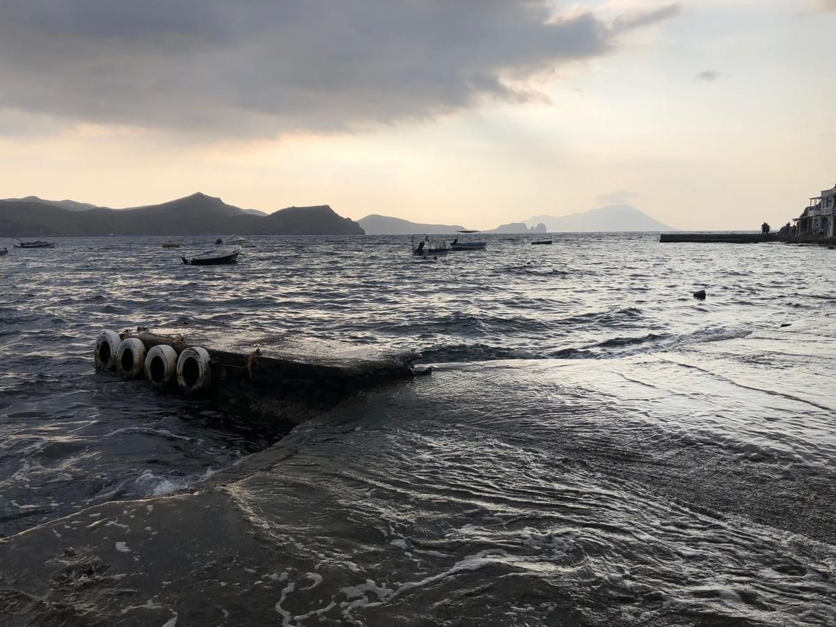 Picture of the sea in Klima, Milos in the afternoon after a storm Picture of the sea in Klima, Milos in the afternoon after a storm
