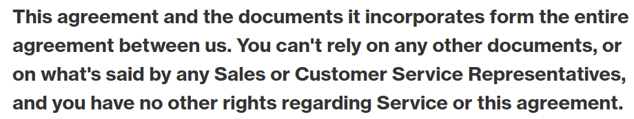 entire agreement clause misrepresentation entire agreement clause misrepresentation