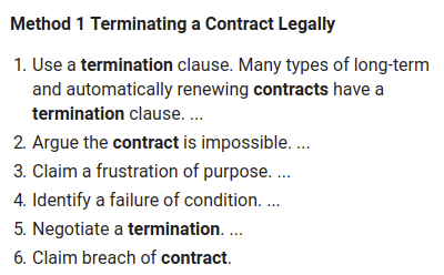 terminate contract early terminate contract early