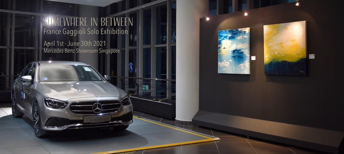 'Sea of tranquility' and 'Tropical storm' at Mercedes-Benz Showroom Singapore 'Sea of tranquility' and 'Tropical storm' at Mercedes-Benz Showroom Singapore