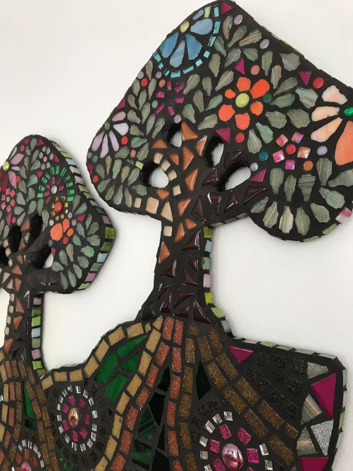 Twin Trees, mixed media mosaic (50 x 50 cms) £360 Twin Trees, mixed media mosaic (50 x 50 cms) £360