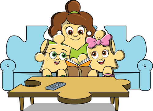 Mama Puzzle loves reading to her little ones, Paige and Paxton! (From the Paige & Paxton Go Green storybook) Mama Puzzle loves reading to her little ones, Paige and Paxton! (From the Paige & Paxton Go Green storybook)