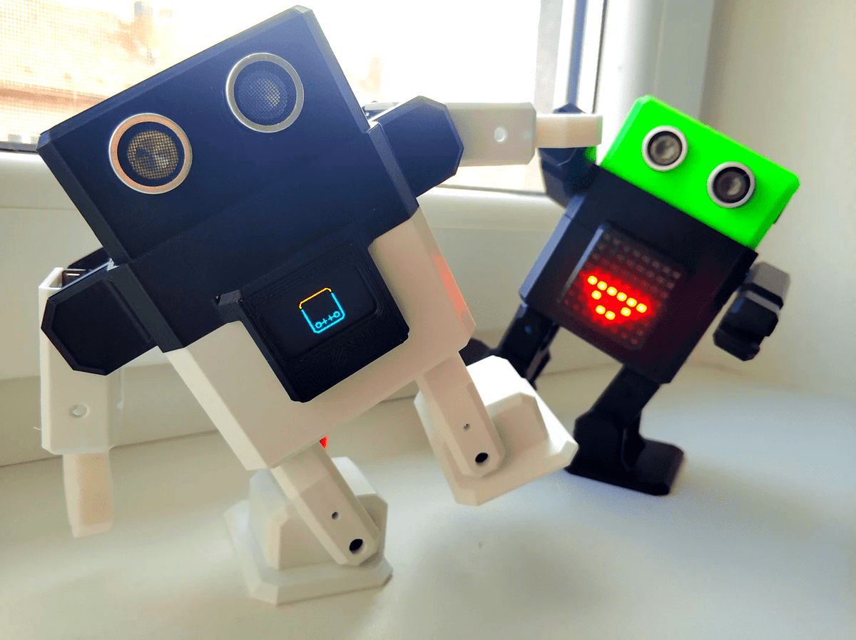 two modular robots dancing for hobbyists two modular robots dancing for hobbyists