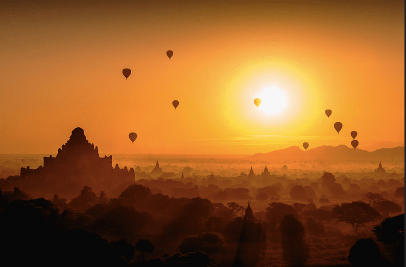 Sunset in Bagan Sunset in Bagan