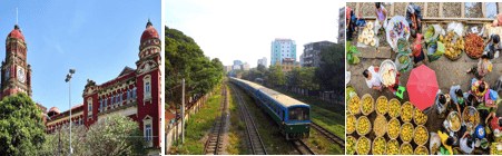 Circular train in Yangon Circular train in Yangon