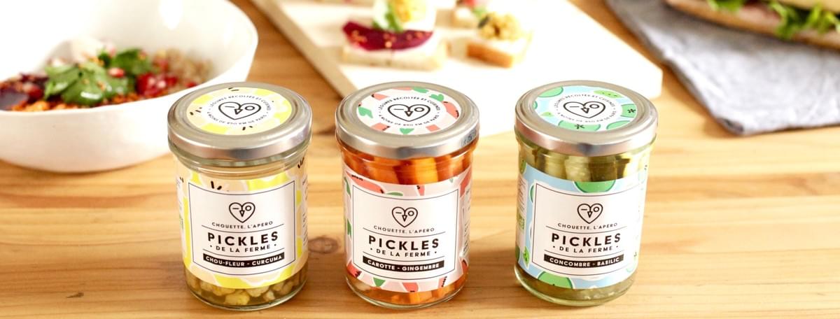 Pickles chou fleur-curcuma, pickles carotte-gingembre, pickles concombre-basilic Pickles chou fleur-curcuma, pickles carotte-gingembre, pickles concombre-basilic