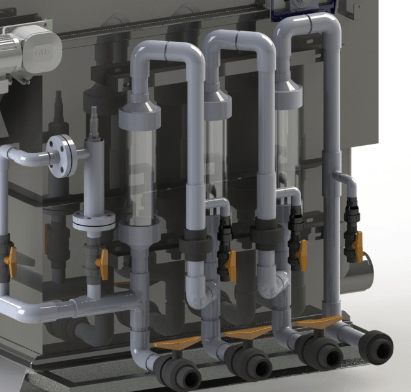 Image of a pipe flocculator Image of a pipe flocculator
