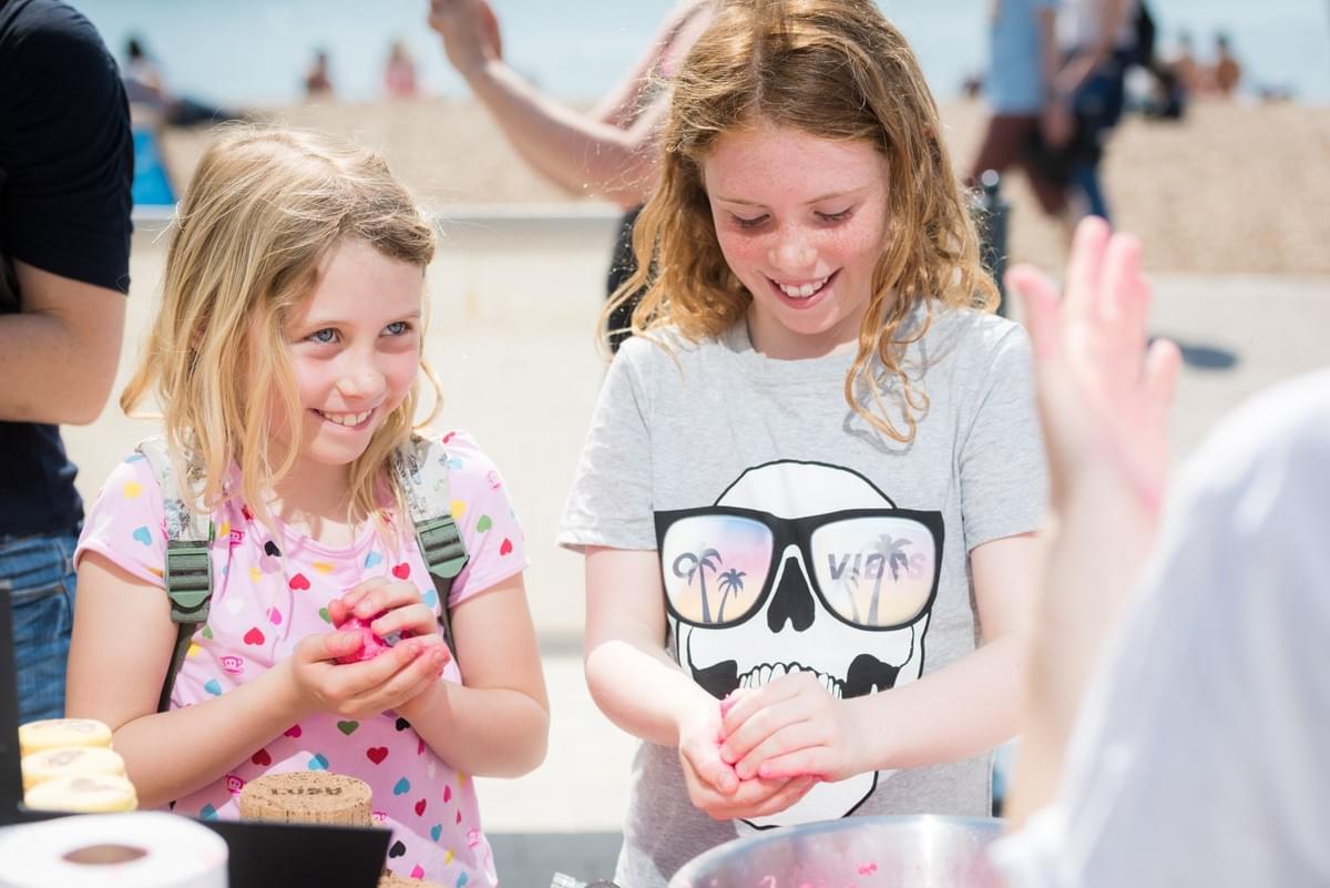 Pier2Pier Silent Disco Beach Clean Brighton - Lush bubble bar making workshop Pier2Pier Silent Disco Beach Clean Brighton - Lush bubble bar making workshop