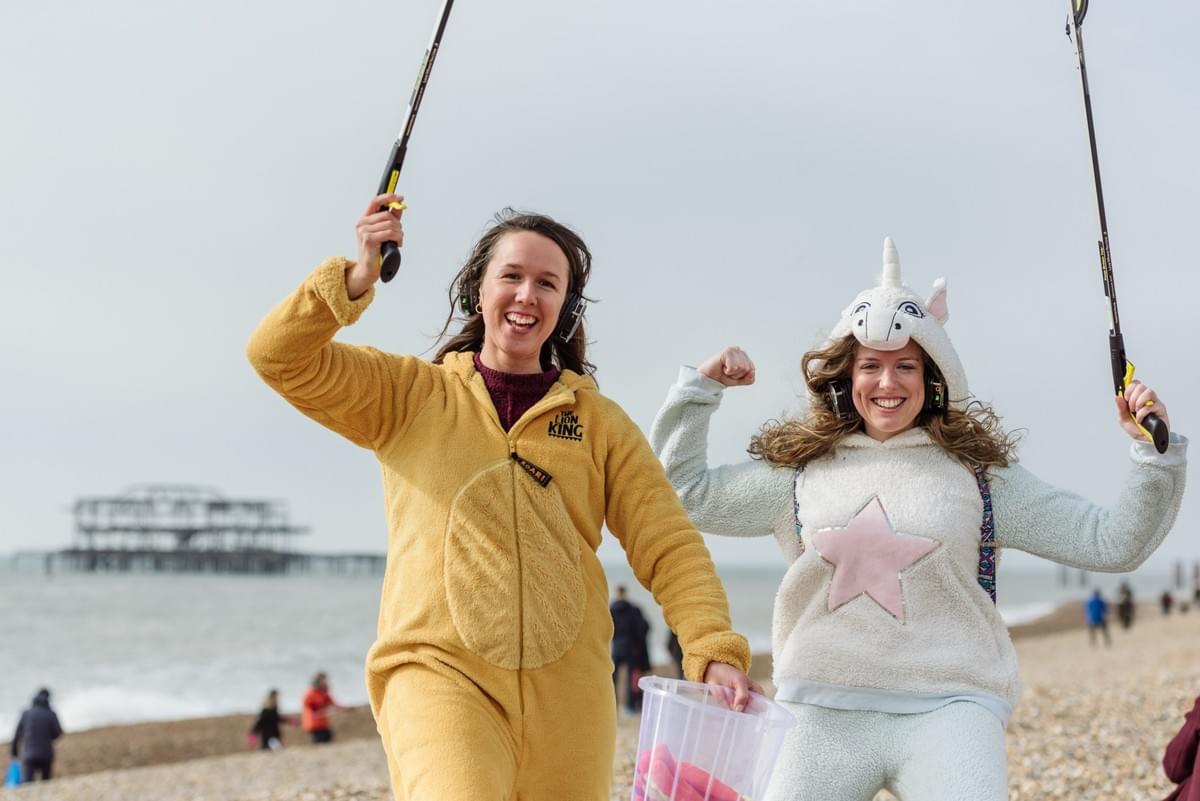 Beach Clean Heroes hard at work on the beach Beach Clean Heroes hard at work on the beach