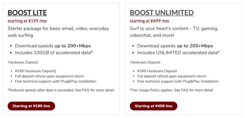 Detail of new pricing plans Detail of new pricing plans