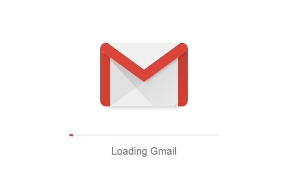 A screenshot showing the opening animation of Gmail service. A screenshot showing the opening animation of Gmail service.