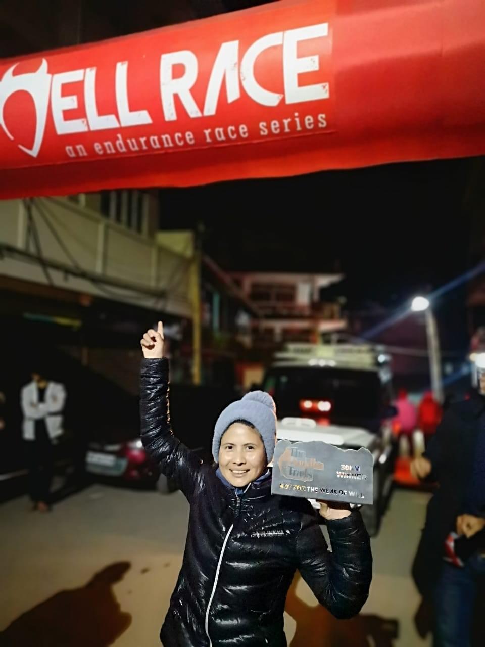 Darishisha Iangjuh ultra runner meghalaya india hell race Darishisha Iangjuh ultra runner meghalaya india hell race