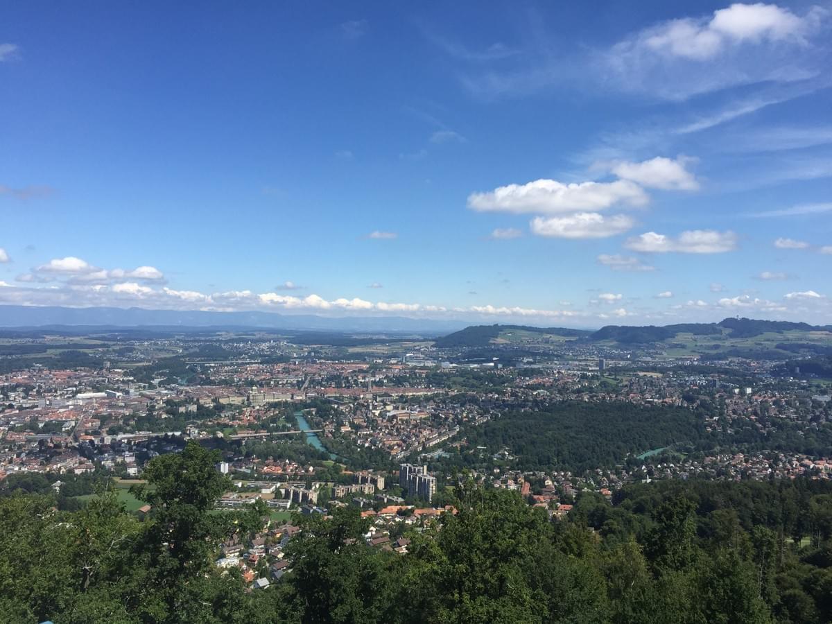 view of bern from gurten mountain trail switzerland view of bern from gurten mountain trail switzerland
