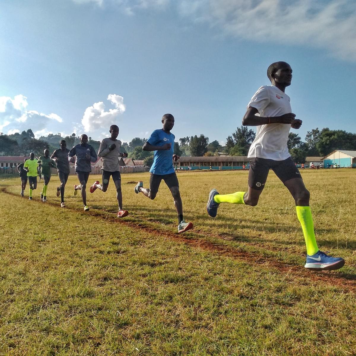 Running with Kiprotich: 2012 London Olympic marathon champion Stephen Kiprotich leads a group of Ugandan runners during a track session in Kapchorwa, Uganda Running with Kiprotich: 2012 London Olympic marathon champion Stephen Kiprotich leads a group of Ugandan runners during a track session in Kapchorwa, Uganda