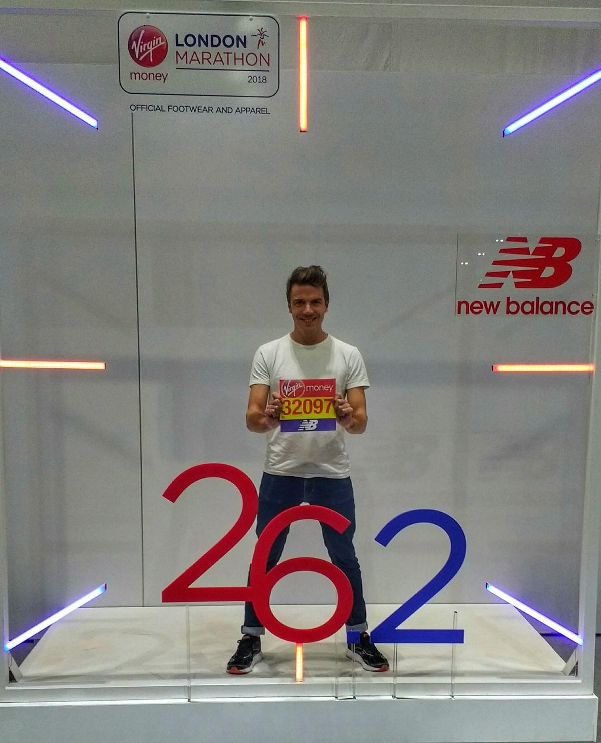 race number photo at London Marathon expo, ExCel London race number photo at London Marathon expo, ExCel London