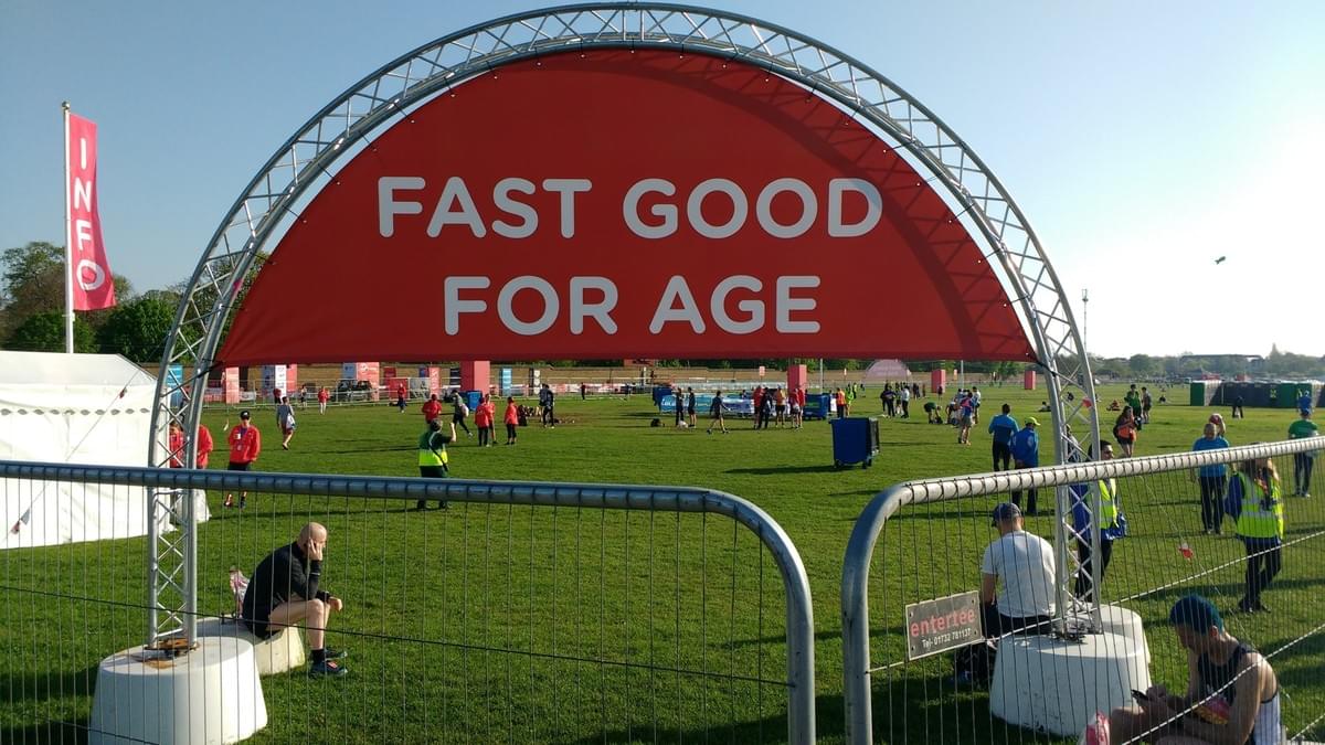 Fast Good for Age enclosure at London Marathon 2018 Fast Good for Age enclosure at London Marathon 2018