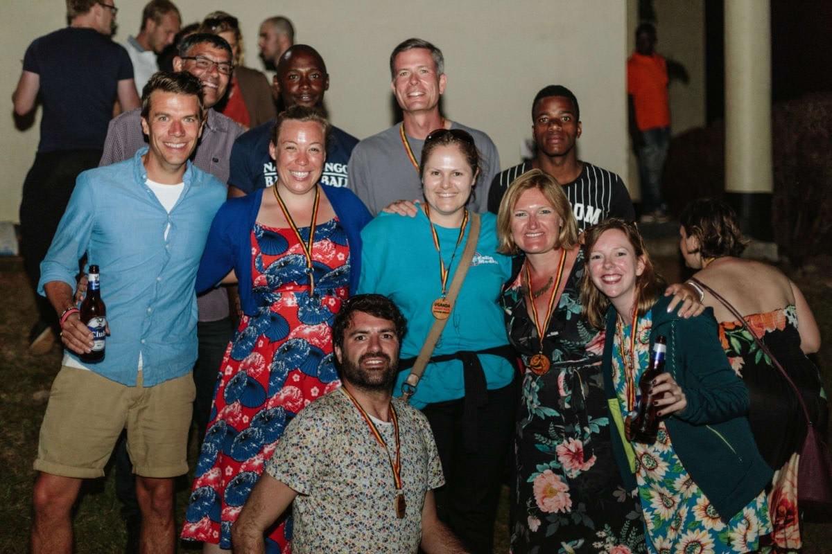 Group medal photo at Uganda Marathon 2018 Closing Party Group medal photo at Uganda Marathon 2018 Closing Party