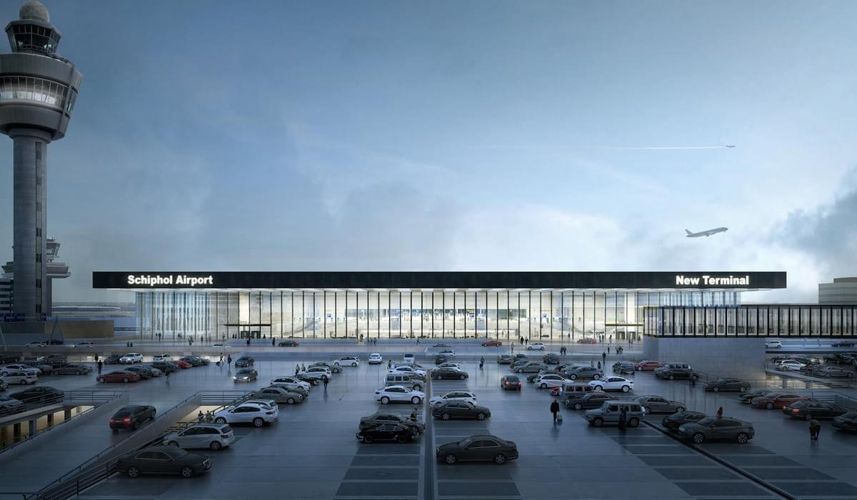 Artist Impression Schiphol Airport Terminal - Zensor & Movares Bron: Schiphol. Beeldcredit: architectenbureau cepezed Artist Impression Schiphol Airport Terminal - Zensor & Movares Bron: Schiphol. Beeldcredit: architectenbureau cepezed