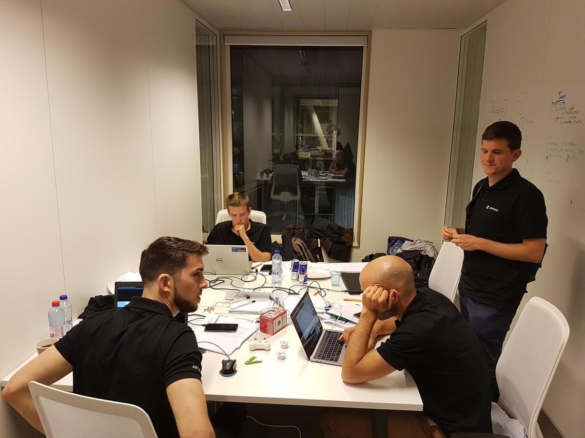 Zensor team hard at work at the ArcelorMittal Hackathon Challenge Zensor team hard at work at the ArcelorMittal Hackathon Challenge