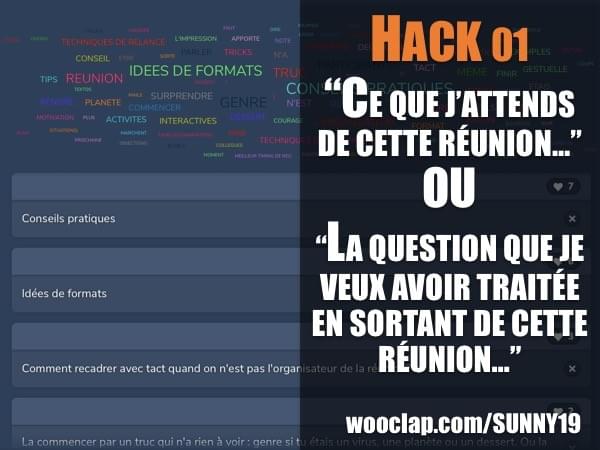 Ce que j'attends de cette réunion Ce que j'attends de cette réunion
